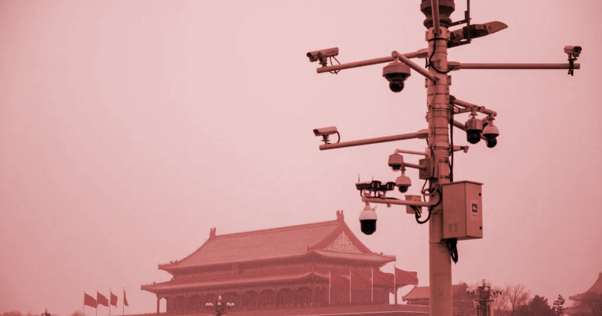 AI surveillance cameras over city