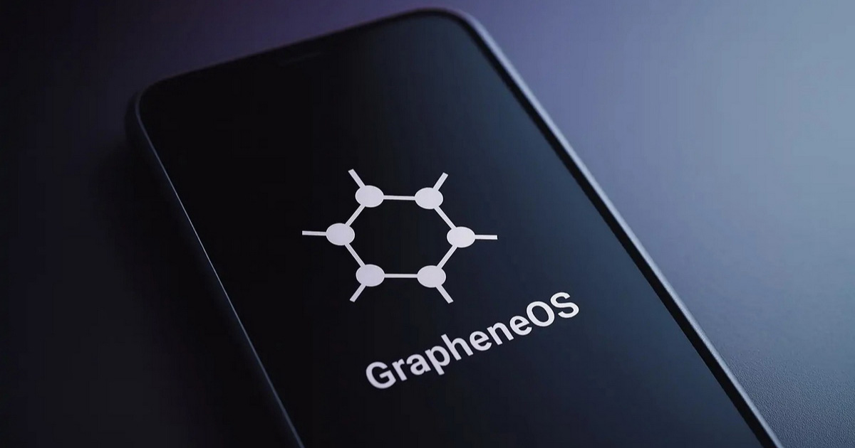 GrapheneOS logo and phone