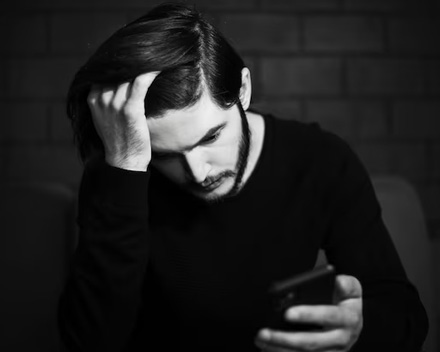 person talking to AI chatbot