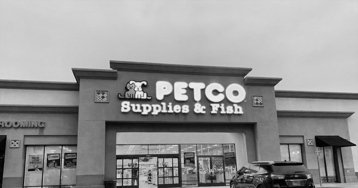 Petco logo with data breach warning