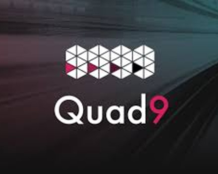 Network diagram showing DNS query routing through Quad9