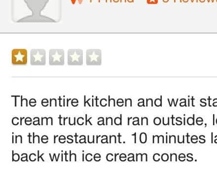 One star Google review flood on phone screen