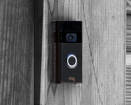 Indoor security camera watching bedroom