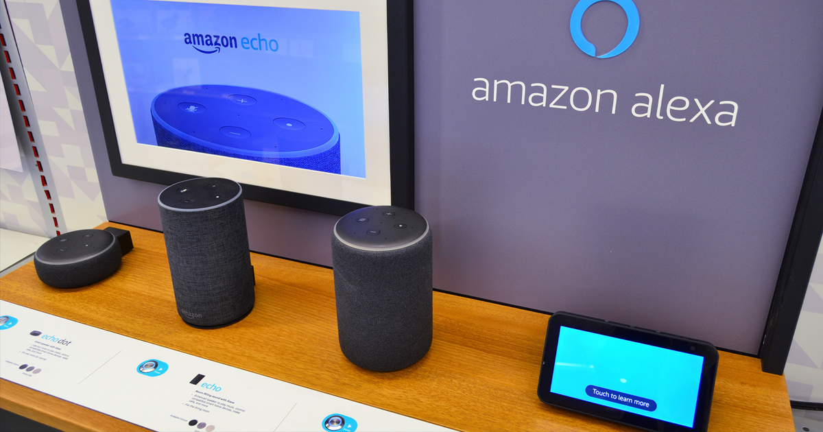 smart speaker on table listening